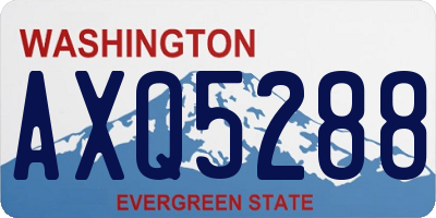 WA license plate AXQ5288