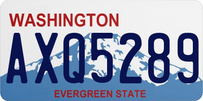 WA license plate AXQ5289
