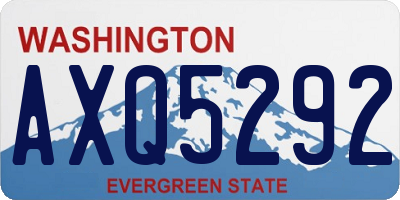 WA license plate AXQ5292