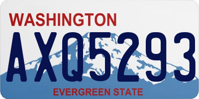 WA license plate AXQ5293