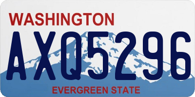 WA license plate AXQ5296