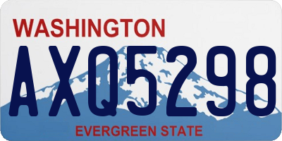WA license plate AXQ5298