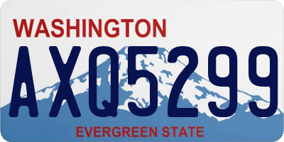 WA license plate AXQ5299