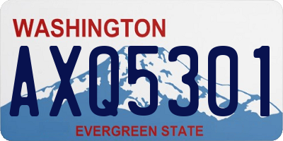 WA license plate AXQ5301