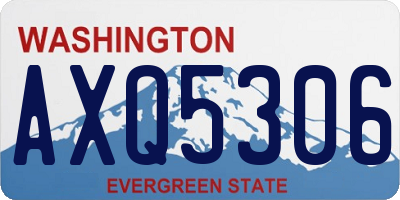WA license plate AXQ5306