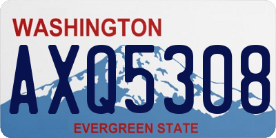 WA license plate AXQ5308