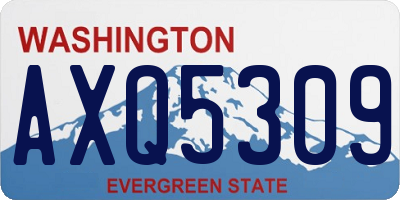 WA license plate AXQ5309