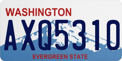 WA license plate AXQ5310