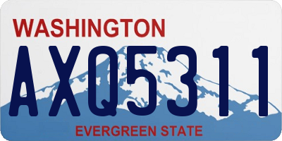 WA license plate AXQ5311