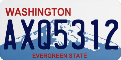 WA license plate AXQ5312