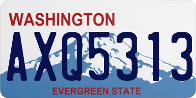 WA license plate AXQ5313