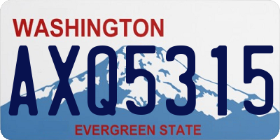 WA license plate AXQ5315