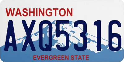WA license plate AXQ5316