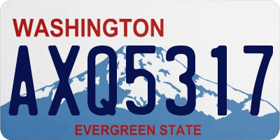 WA license plate AXQ5317