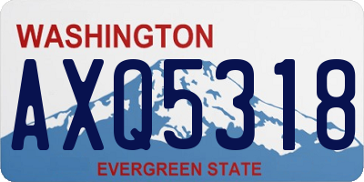 WA license plate AXQ5318