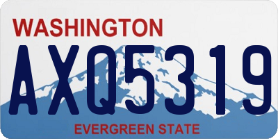 WA license plate AXQ5319