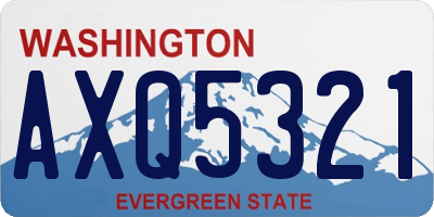 WA license plate AXQ5321