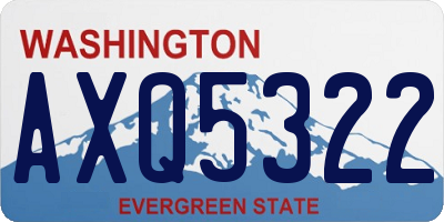 WA license plate AXQ5322