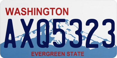 WA license plate AXQ5323
