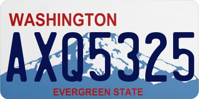 WA license plate AXQ5325