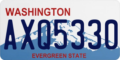 WA license plate AXQ5330