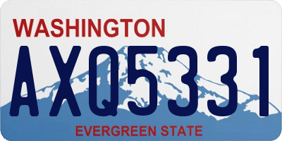 WA license plate AXQ5331