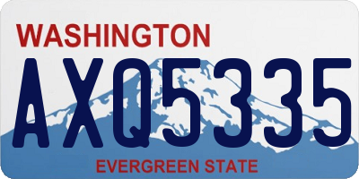 WA license plate AXQ5335