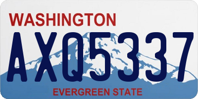 WA license plate AXQ5337
