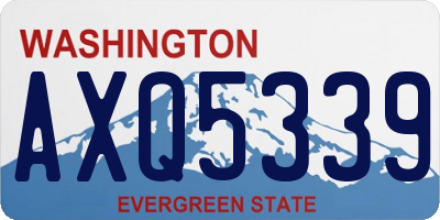 WA license plate AXQ5339