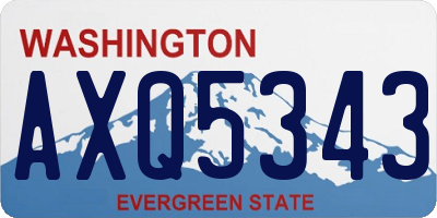 WA license plate AXQ5343