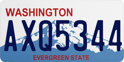 WA license plate AXQ5344