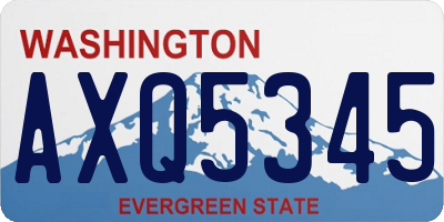 WA license plate AXQ5345