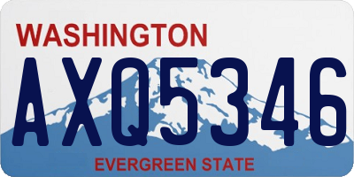 WA license plate AXQ5346