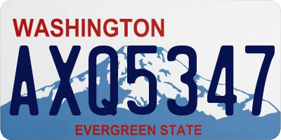 WA license plate AXQ5347