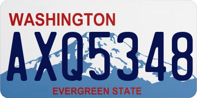 WA license plate AXQ5348