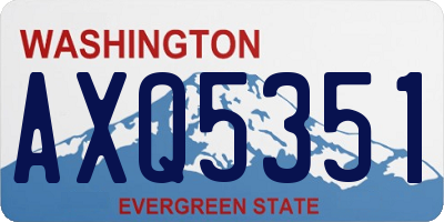 WA license plate AXQ5351