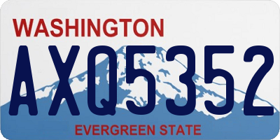 WA license plate AXQ5352