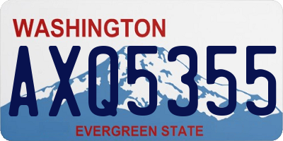WA license plate AXQ5355