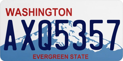 WA license plate AXQ5357