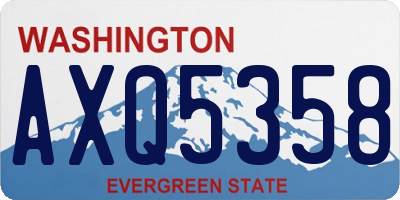 WA license plate AXQ5358