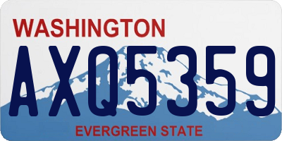 WA license plate AXQ5359