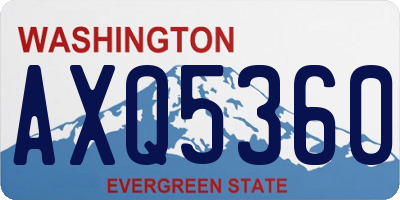 WA license plate AXQ5360