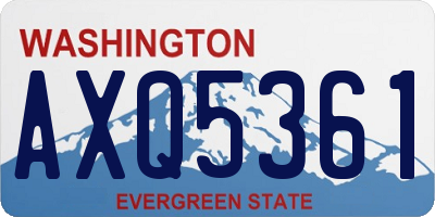 WA license plate AXQ5361