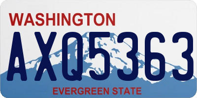 WA license plate AXQ5363