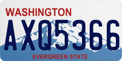 WA license plate AXQ5366