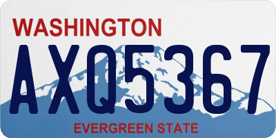 WA license plate AXQ5367