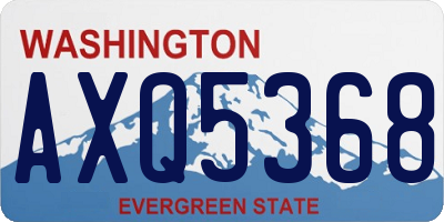 WA license plate AXQ5368