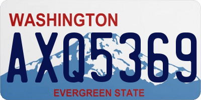 WA license plate AXQ5369