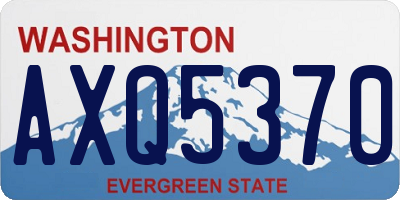 WA license plate AXQ5370