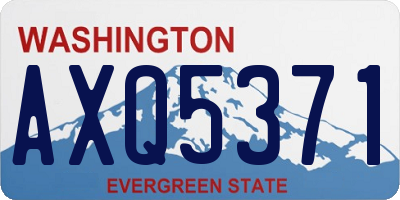 WA license plate AXQ5371